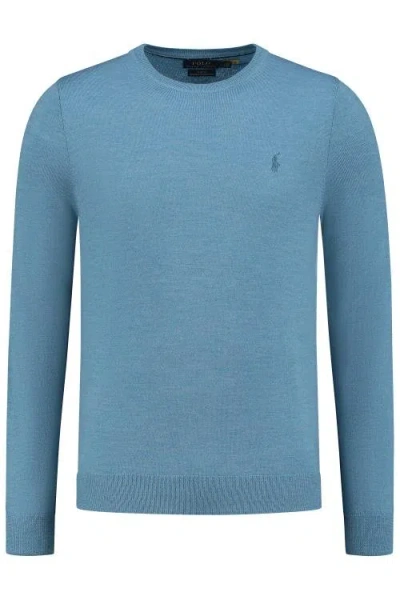 Polo Ralph Lauren Pony Embroidered Knit Jumper In Blue
