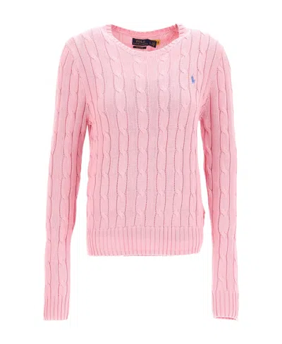 Polo Ralph Lauren Maglia In Cotone A Trecce In Pink