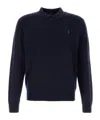 Polo Ralph Lauren Classic Polo Collar Long Sleeve Pullover In Blue