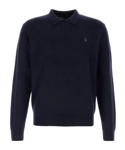 POLO RALPH LAUREN POLO RALPH LAUREN PONY EMBROIDERED KNITTED POLO PULLOVER