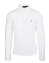 Polo Ralph Lauren Pony Embroidered Long-sleeved Polo Shirt In White