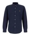Polo Ralph Lauren Oxford Shirt With Button-down Collar And Long Sleeves In Blue