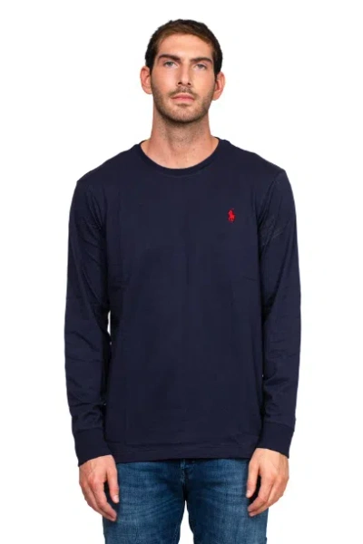 Polo Ralph Lauren Crewneck Sweatshirt With Embroidered Logo Detail In Blue