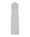 Polo Ralph Lauren Stretch Cotton Long Dress With Logo In White