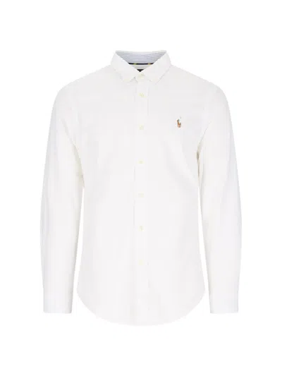 Polo Ralph Lauren Pony Embroidered Oxford Shirt In White