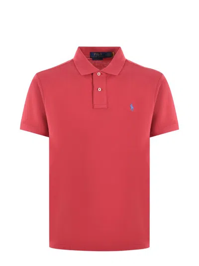 Polo Ralph Lauren Pony Embroidered Polo Shirt In Red