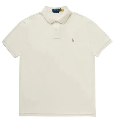 Polo Ralph Lauren Pony Embroidered Polo Shirt In Beige