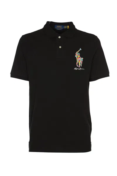 Polo Ralph Lauren Pony Embroidered Polo Shirt In Black