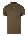Polo Ralph Lauren Green Polo Shirt With Logo Embroidery In Cotton Piquet Man