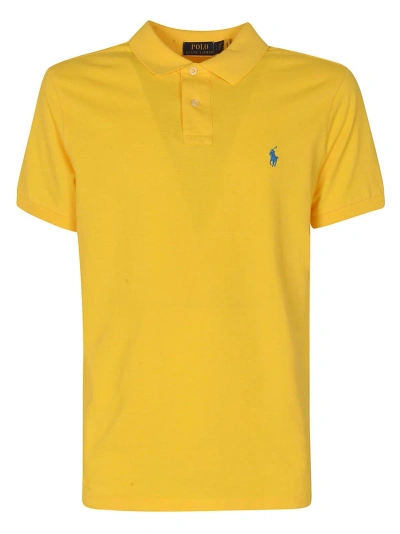 Polo Ralph Lauren Pony Embroidered Short-sleeved Polo Shirt In Yellow