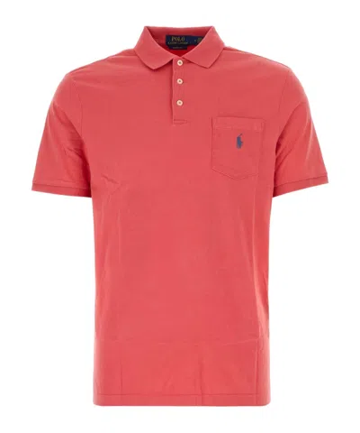 Polo Ralph Lauren Pony Embroidered Short-sleeved Polo Shirt In Red
