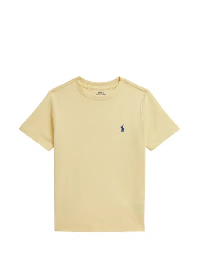 Polo Ralph Lauren Kids' Pony Embroidered T-shirt In Yellow