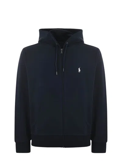 Polo Ralph Lauren Pony Embroidered Zip In Blue