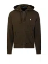 Polo Ralph Lauren Mens Alpine Heather Zip-front Long-sleeve Cotton-blend Jersey Hoody In Dark Loden
