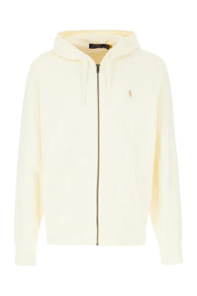 Polo Ralph Lauren Pony Embroidered Zip-up Hoodie In White