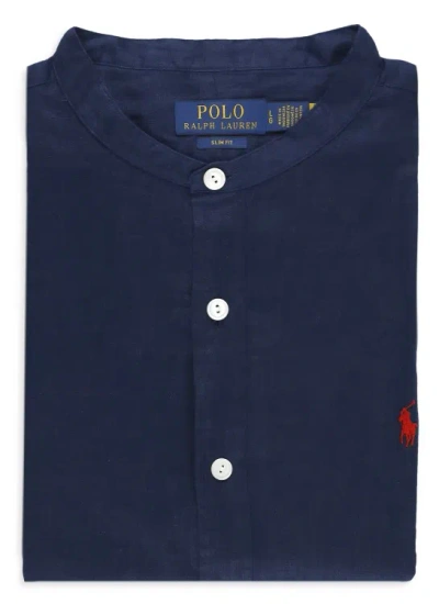 Polo Ralph Lauren Pony Linen Shirt In Blue
