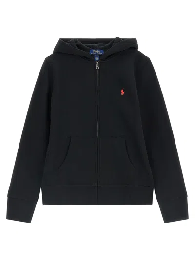 Polo Ralph Lauren Pony Logo Hoodie In Black
