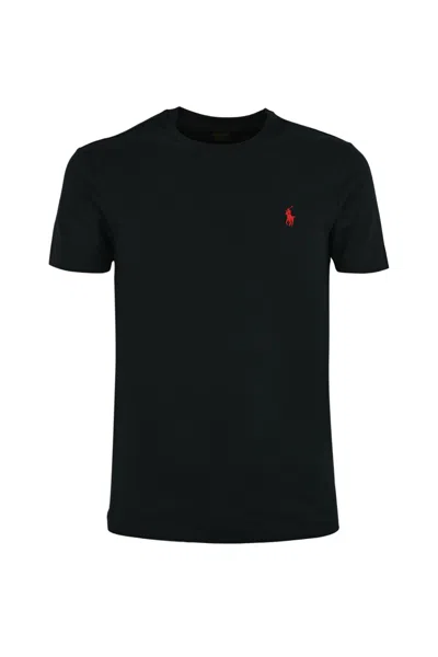 Polo Ralph Lauren Pony Logo T-shirt In Cotton In Black