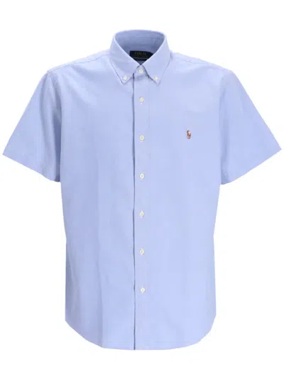 Polo Ralph Lauren Pony-motif Short-sleeve Shirt In Blue