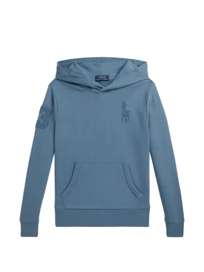 Polo Ralph Lauren Kids' Pony-patch Hoodie In Blue