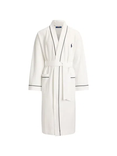 Polo Ralph Lauren Pony Piping Robe In White