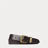Polo Ralph Lauren Pony-plaque Leather Belt In Brown