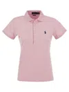 Polo Ralph Lauren 'julie' Pink Polo Shirt With Classic Collar And Pony Embroidery On The Front In Pink