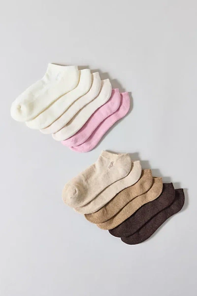 Polo Ralph Lauren Pony Quarter Socks 6-pack In Neutral, Women's At Urban Outfitters In Multi