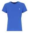 Polo Ralph Lauren Cotton Crewneck Tee Woman T-shirt Slate Blue Size L Cotton