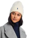 Polo Ralph Lauren Pony Wool Beanie In Cream