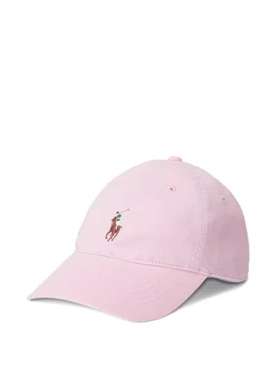 Polo Ralph Lauren Pony-embroidered Cap In Pink