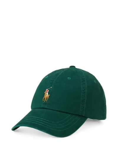 Polo Ralph Lauren Pony-embroidered Cotton-twill Cap In Green