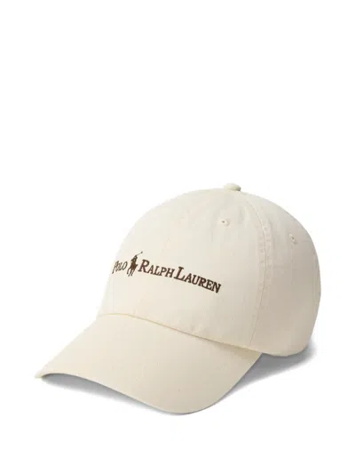 Polo Ralph Lauren Pony-embroidered Cotton-twill Cap In Neutral