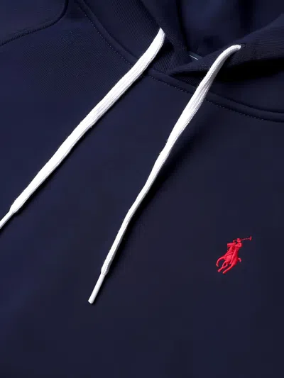 Polo Ralph Lauren Pony-embroidered Hoodie In Blue