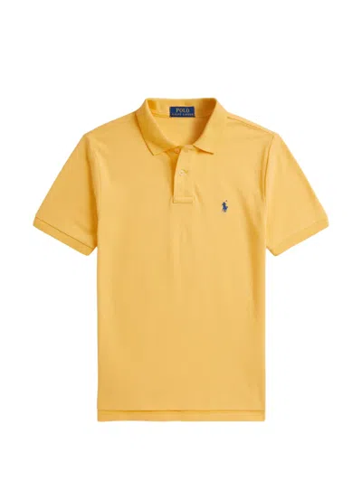 Polo Ralph Lauren Kids' Pony-embroidered Polo Shirt In Yellow