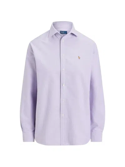 Polo Ralph Lauren Pony-embroidered Shirt In Purple