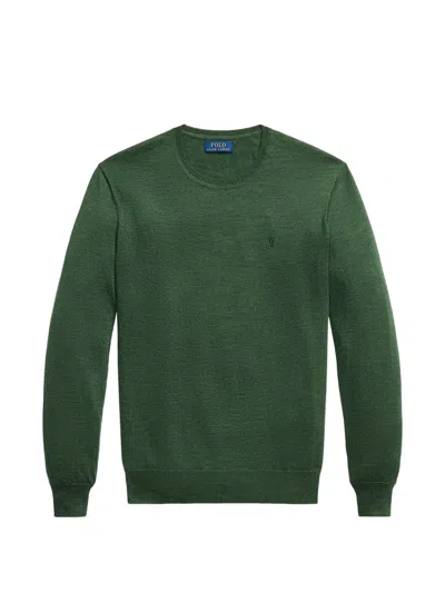 Polo Ralph Lauren Pony-embroidered Wool Sweater In Green