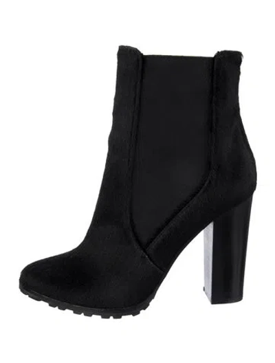 Pre-owned Polo Ralph Lauren Ponyhair Chelsea Boots In Black