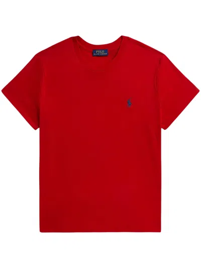Polo Ralph Lauren Pony-motif Cotton T-shirt In Red