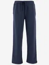 Polo Ralph Lauren Pleated Trousers With Drawstring Waist In Cuise Navy