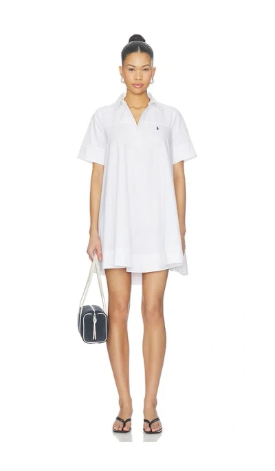 Polo Ralph Lauren Poplin Baby Doll Dress In Blue