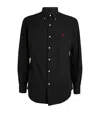 Polo Ralph Lauren Black Shirt With Pony Embroidery In Black