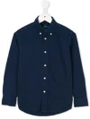 Polo Ralph Lauren Poplin Shirt In Blue