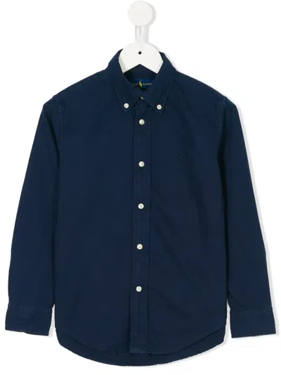 Polo Ralph Lauren Kids' Poplin Shirt In Blue