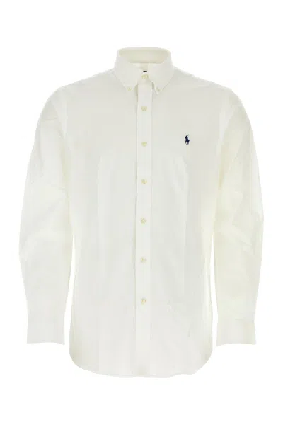 Polo Ralph Lauren Camicia In Cotone Bianco Uomo In White
