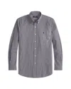 Polo Ralph Lauren Striped Pattern Button-down Collar Long Sleeves In Gray