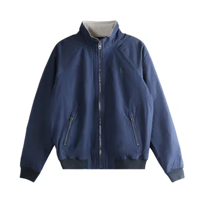 Pre-owned Polo Ralph Lauren Portage Long-sleeve Nylon Faille Jacket 'newport Navy/oatmeal' | Blue | Men's Size