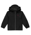Polo Ralph Lauren Portland Hooded Windbreaker Jacket In Black