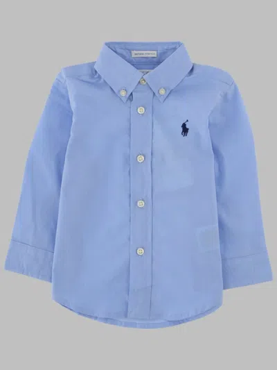 Polo Ralph Lauren Jr Ls Bd Ppc-shirts-sport Shirt In Blue