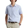 Polo Ralph Lauren Prepster Classic Fit Stripe Short Sleeve Seersucker Button-down Shirt In Blue/white